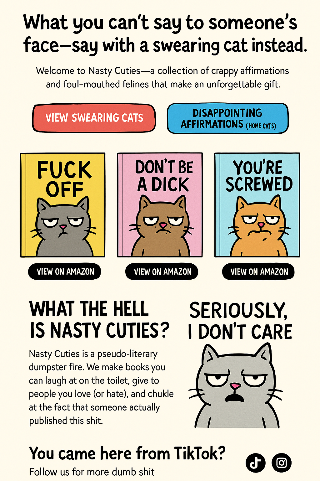 Nasty Cuties Landing Page